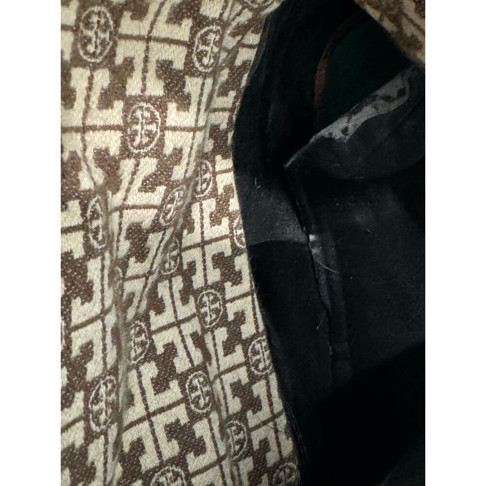 Tory Burch Kiernan Leather Knee High Black Riding Boots Gold Tory Logo - Picture 9 of 10